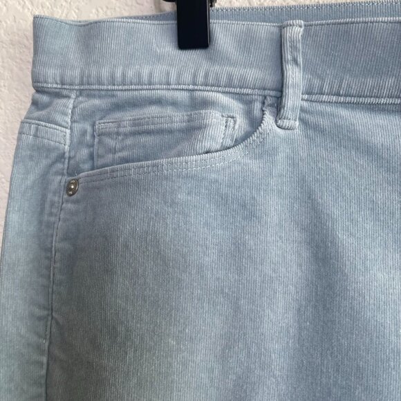 J.Jill Corduroy Pull-On Pants Size Large Dust Blue Straight Leg Stretch - Picture 6 of 7